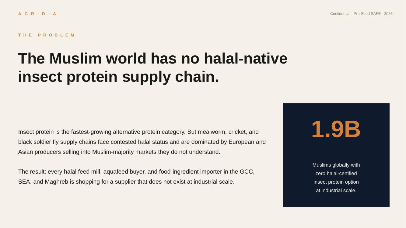 JARADY pitch deck — slide 3